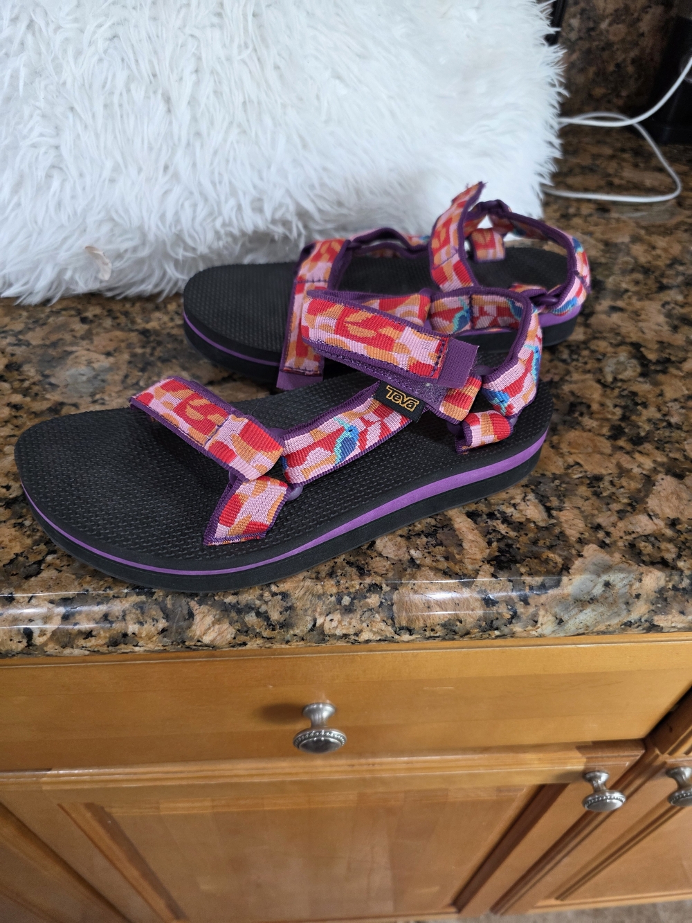 Teva Women’s Purple Pink Multi-Color Strap Sandals